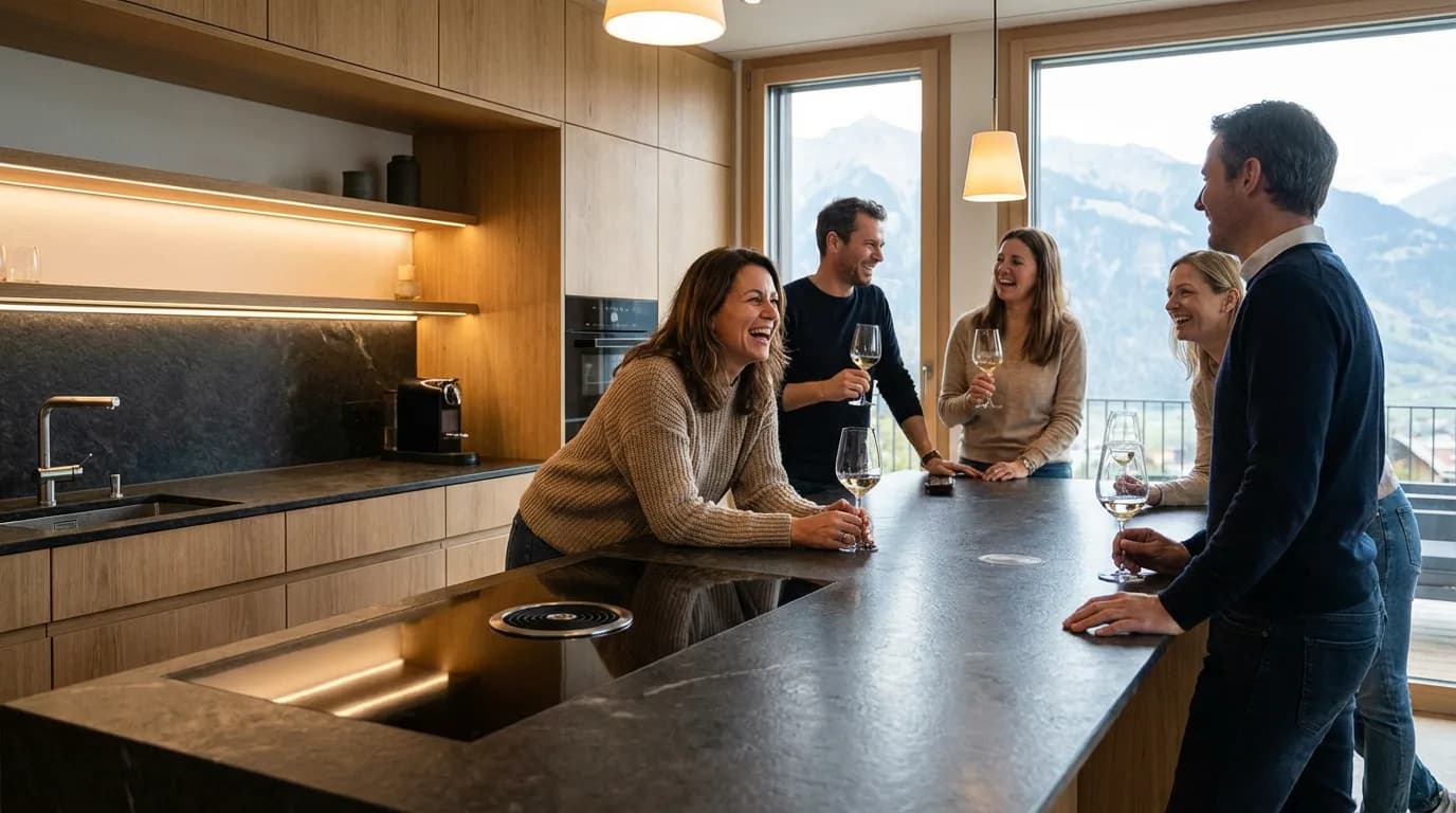 Küchenbauer Team von HMA Interior im Showroom Dietlikon